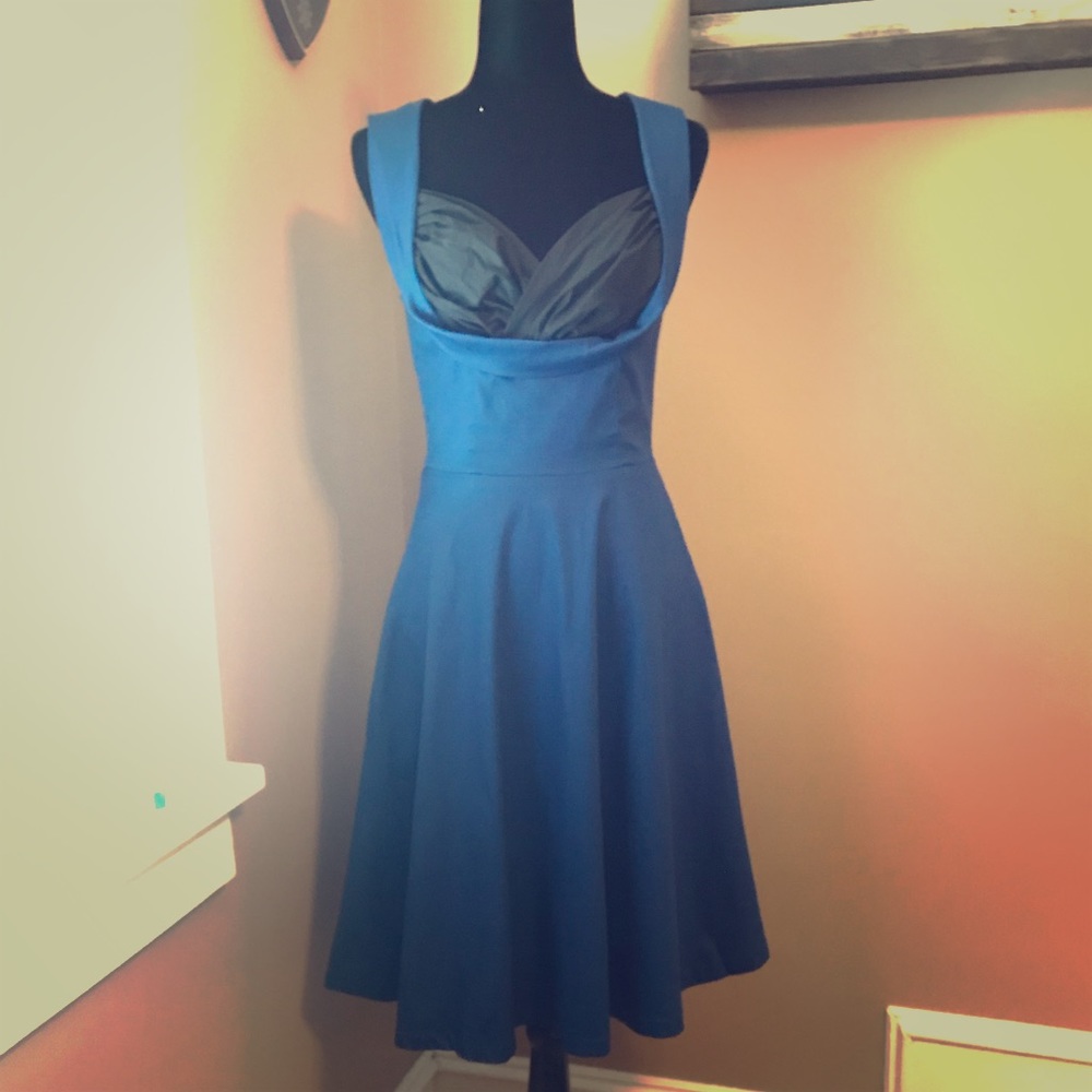 NWT, Lindy Bop Blue, US10 50’s style Blue Dress